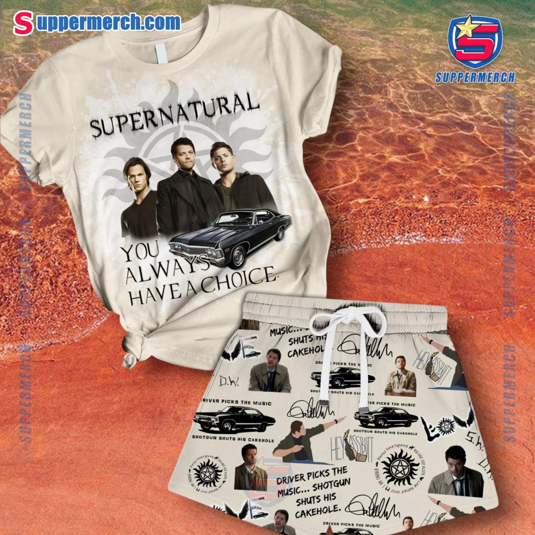 Supernatural You Always Have A Choice Short Pajamas Set TEQzGbI