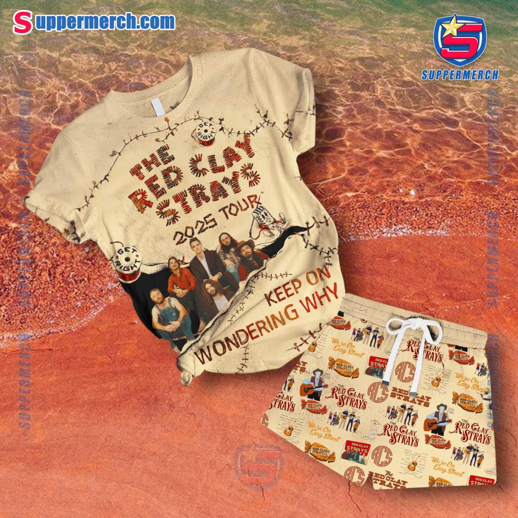 The Red Clay Strays 2025 Tour Keep On Wondering Why Short Pajamas Set GcSYtad