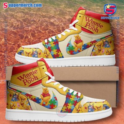 Winnie The Pooh Autism Awareness Air Jordan High Top Shoes-a IJvZs7E