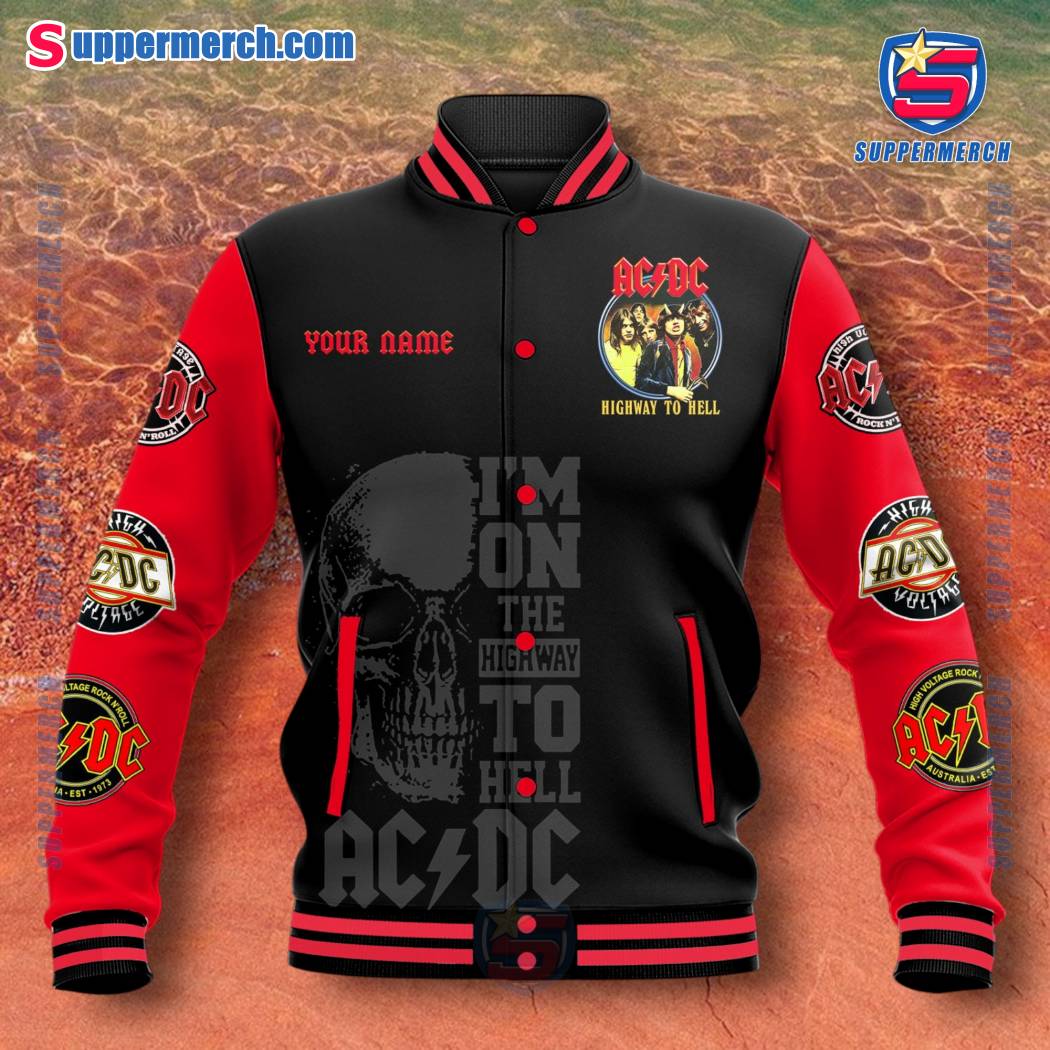 ACDC I'm On The Highway To Hell Personalized Baseball Jacket-b ZLalWYA