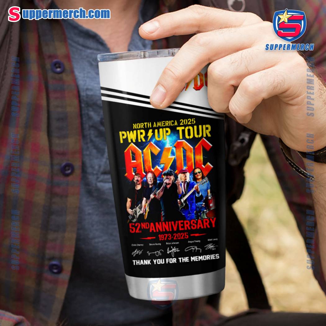 ACDC North American 2025 Pwr Up Tour 52nd Anniversary 1973-2025 Tumbler-a upQ90vc