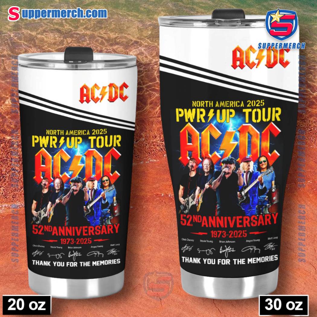 ACDC North American 2025 Pwr Up Tour 52nd Anniversary 1973-2025 Tumbler-c 396P2mO