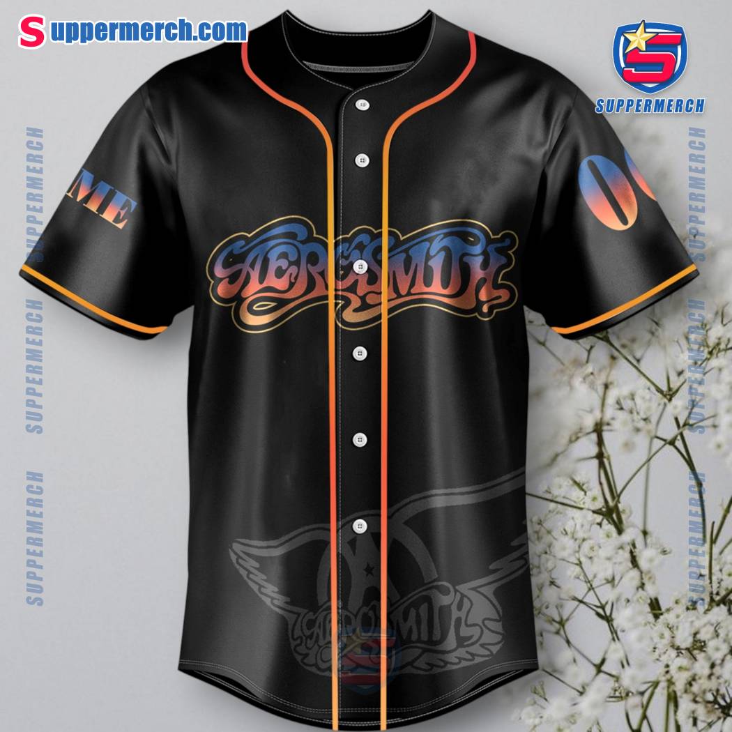 Aerosmith 1976 Rock Tour Personalized Baseball Jersey-a j9NhwpE