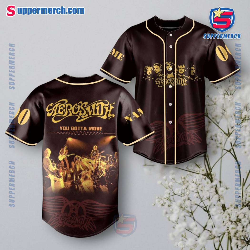 Aerosmith You Gotta Move Personalized Baseball Jersey 0if25Tn