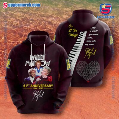 Barry Manilow 61st Anniversary 1964-2025 Signature Piano T-shirt, Hoodie-a dyFlBun