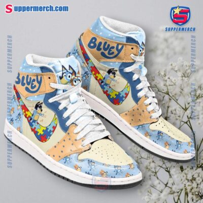 Bluey Autism Air Jordan High Top Shoes-a CwiJcfT