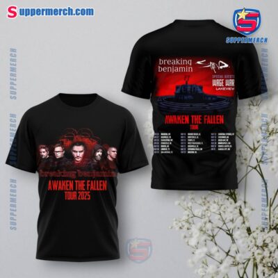 Breaking Benjamin Awaken The Fallen Tour 2025 All Over Print Shirt-a P0eiWf3