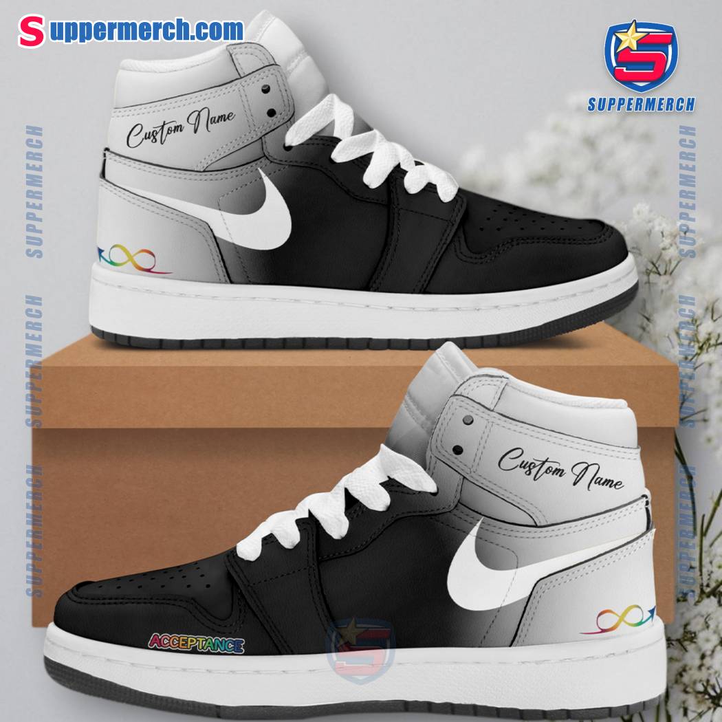 Brooklyn Nets Autism Acceptance Month 2025 Personalized Air Jordan High Top Shoes RzPkJMa