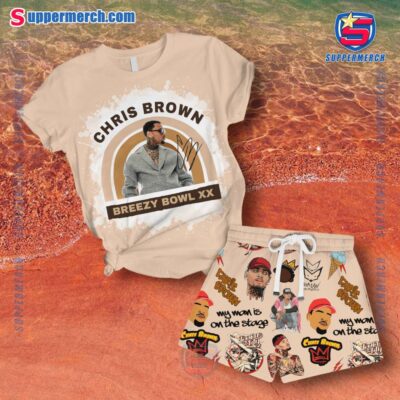 Chris Brown Breezy Bowl Xx Signature Short Pajamas Set pYVBbqP