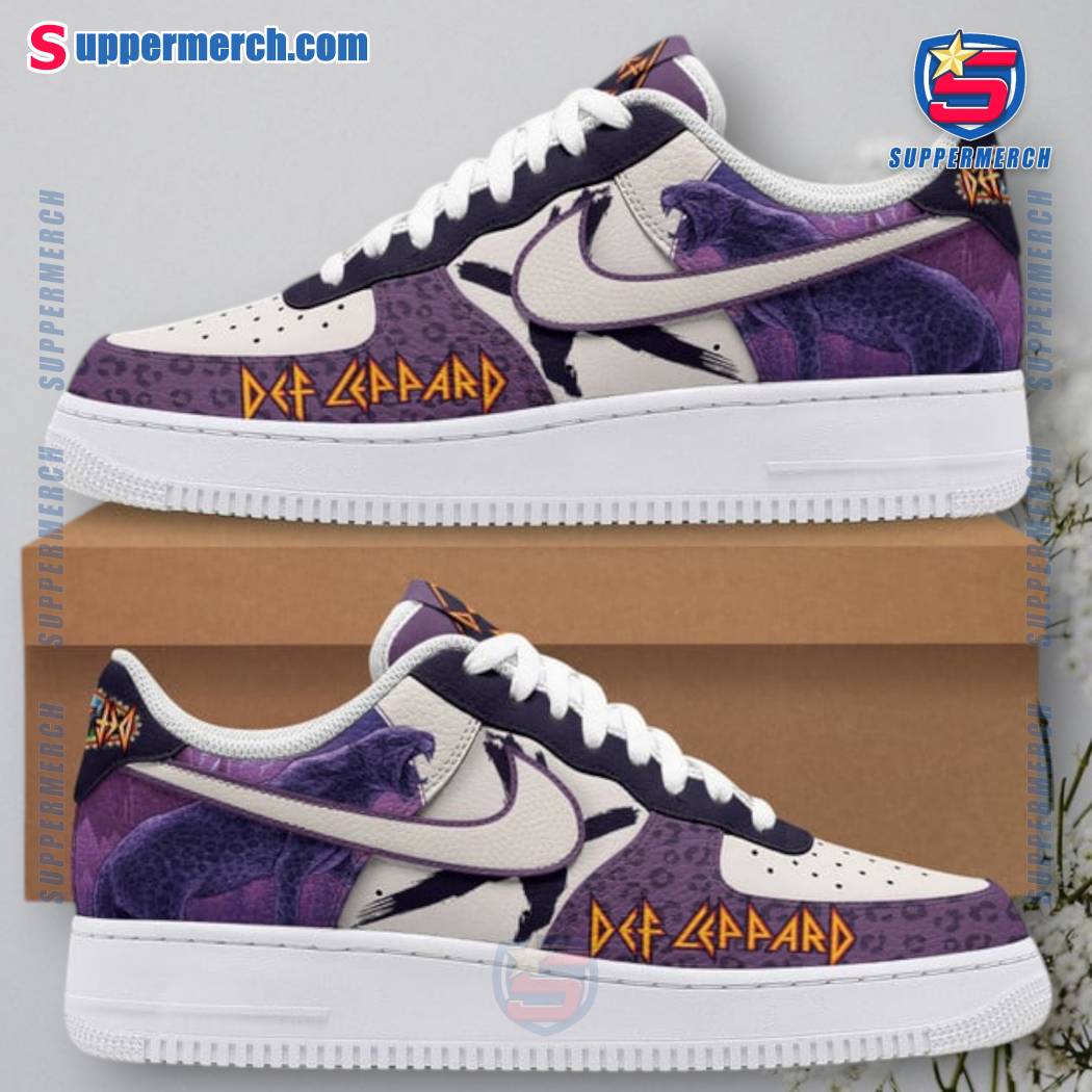 Def Leppard Purple Panther Air Force Shoes Qbai5lh
