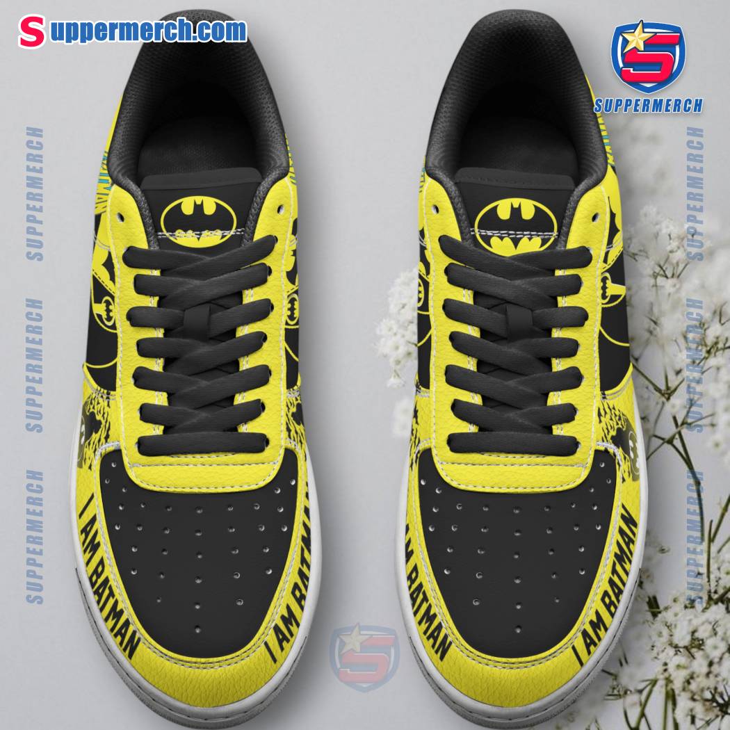 I Am Batman Black Yellow Air Force Shoes-c 2PDGFHI