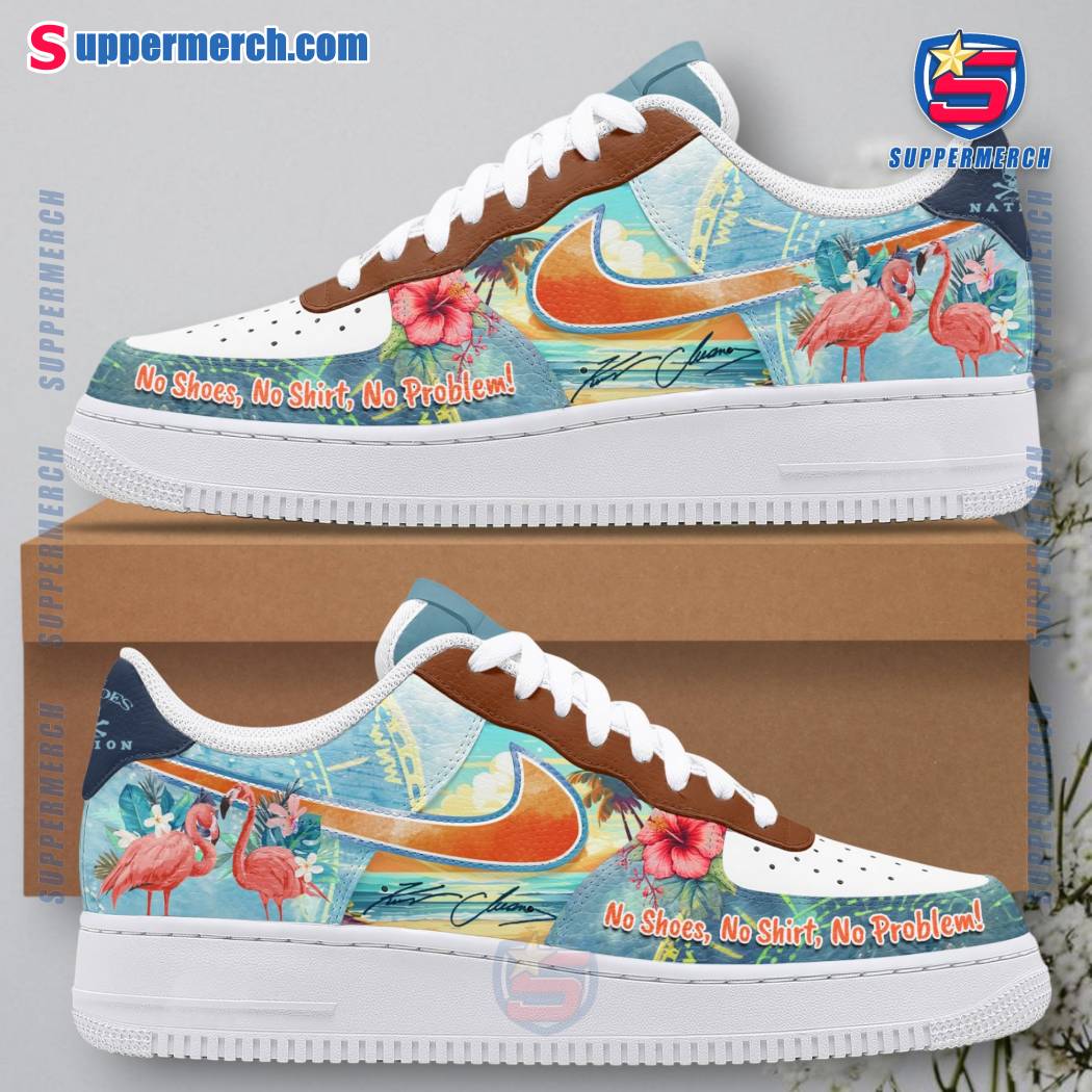 Kenny Chesney No Shoes No Shirt No Problems Flamingo Signature Air Force Shoes ysvneC9