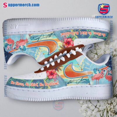 Kenny Chesney No Shoes No Shirt No Problems Flamingo Signature Air Force Shoes-a nUhrSj0