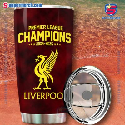 Liverpool FC 2024-2025 Premier League Champions Signatures Tumbler-a pqSel7F