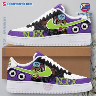 NOFX Band Purple Air Force 1 Shoes e3qcxL9