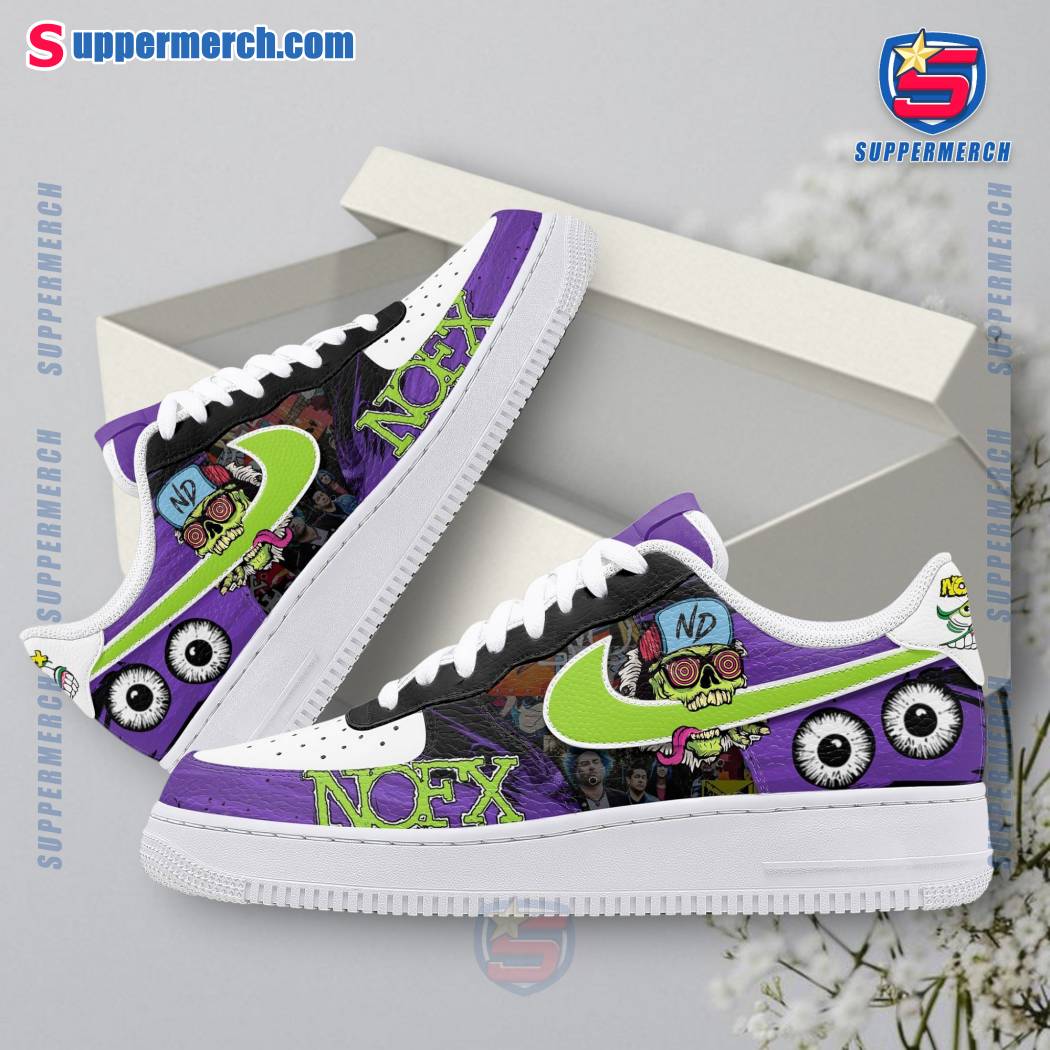 NOFX Band Purple Air Force 1 Shoes-a KixgZYV
