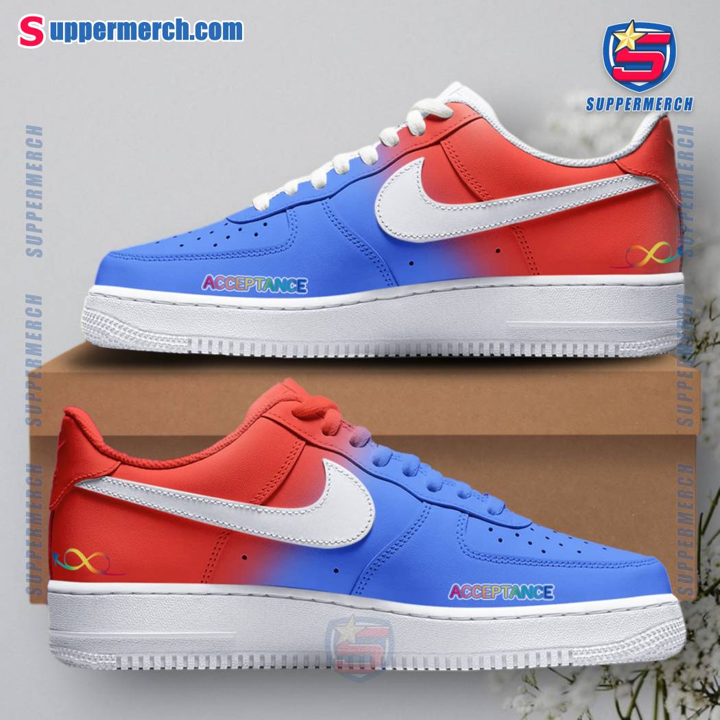 Oklahoma City Thunders Autism Acceptance Month 2025 NBA Air Force Shoes dwciEYG