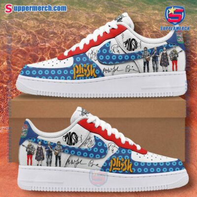 Phish Blue Circle Signatures Air Force Shoes gaBltq9