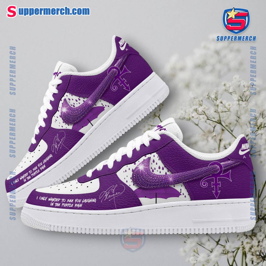 Prince I Only Wanted To See You Laughing In The Purple Rain Air Force Shoes-b LXmGyz1