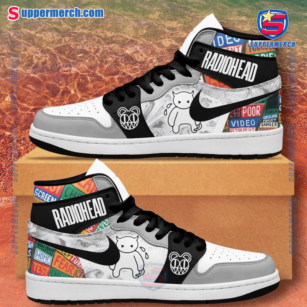 Radiohead Rock Music Air Jordan High Top Shoes L164HAj
