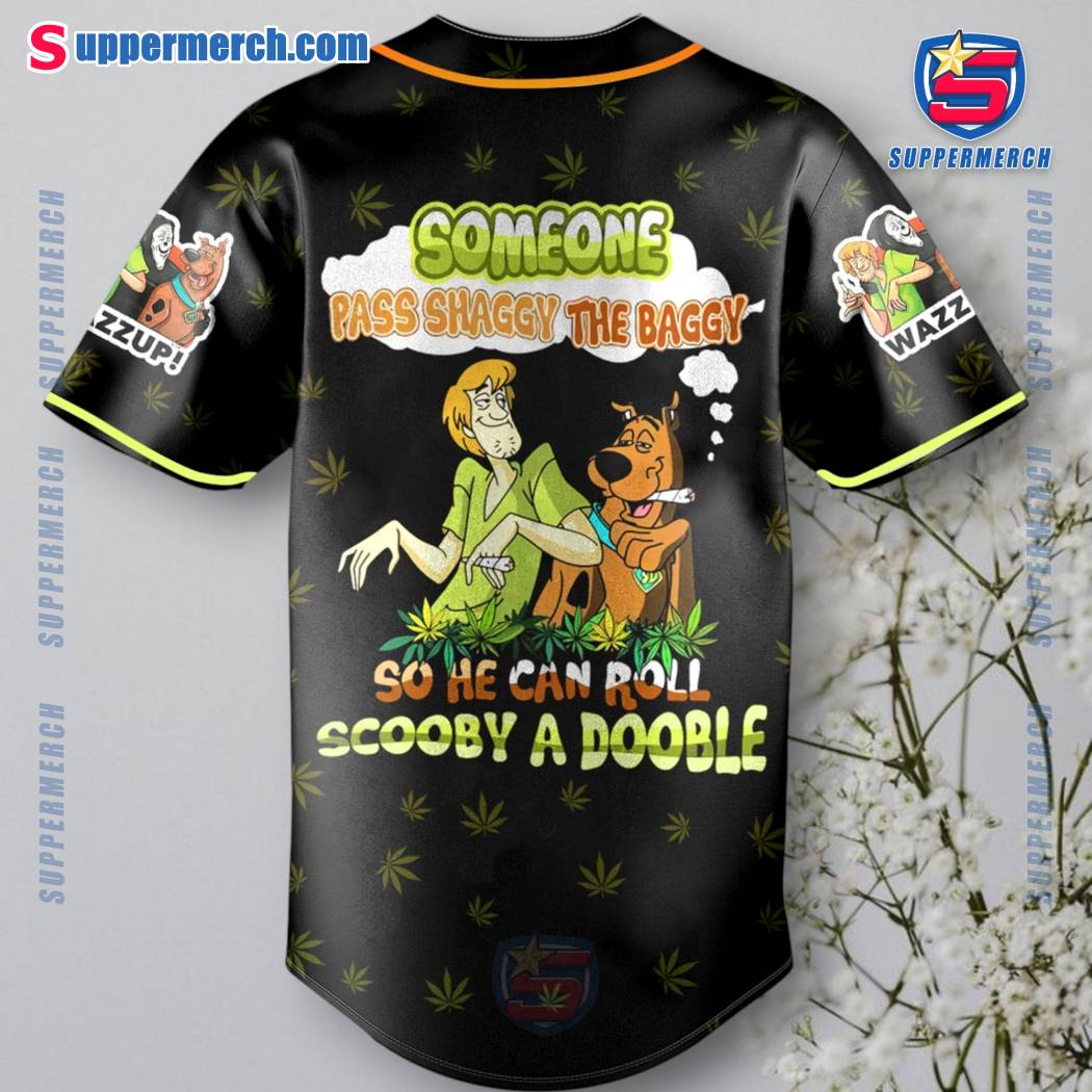 Scooby-doo Light It Up Someone Pass Shaggy The Baggy Baseball Jersey-b d2UsFe1