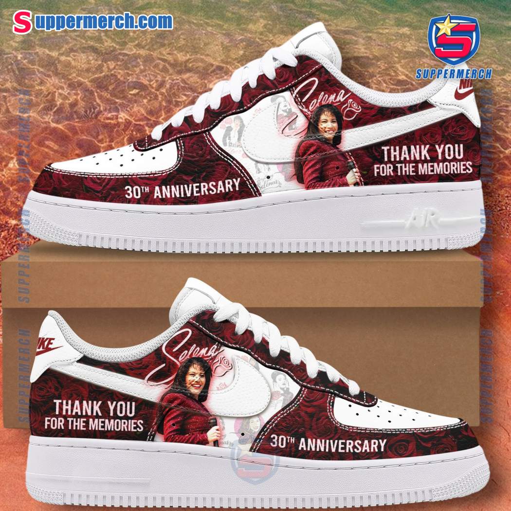 Selena 30th Anniversary Thank You For The Memories Air Force Shoes PwmOyQM