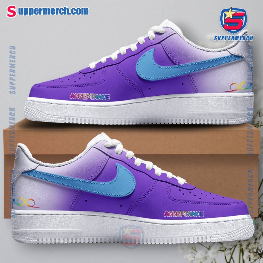 Utah Jazz Autism Acceptance Month 2025 NBA Air Force Shoes hF8JlVu