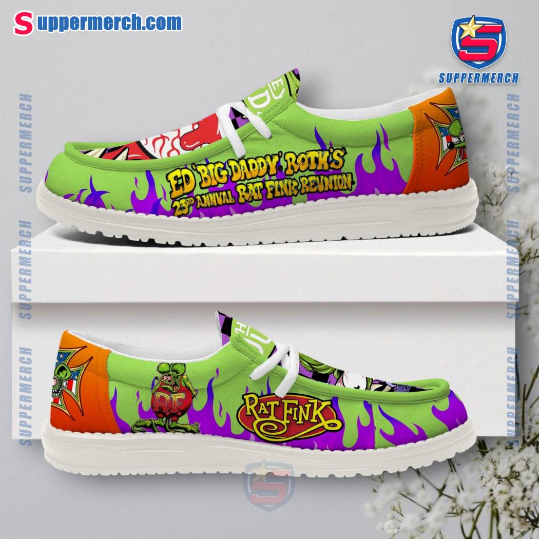 23rd Annual Ed Big Daddy Roth's Rat Fink Reunion Loafer Shoes-c Lun6x2b