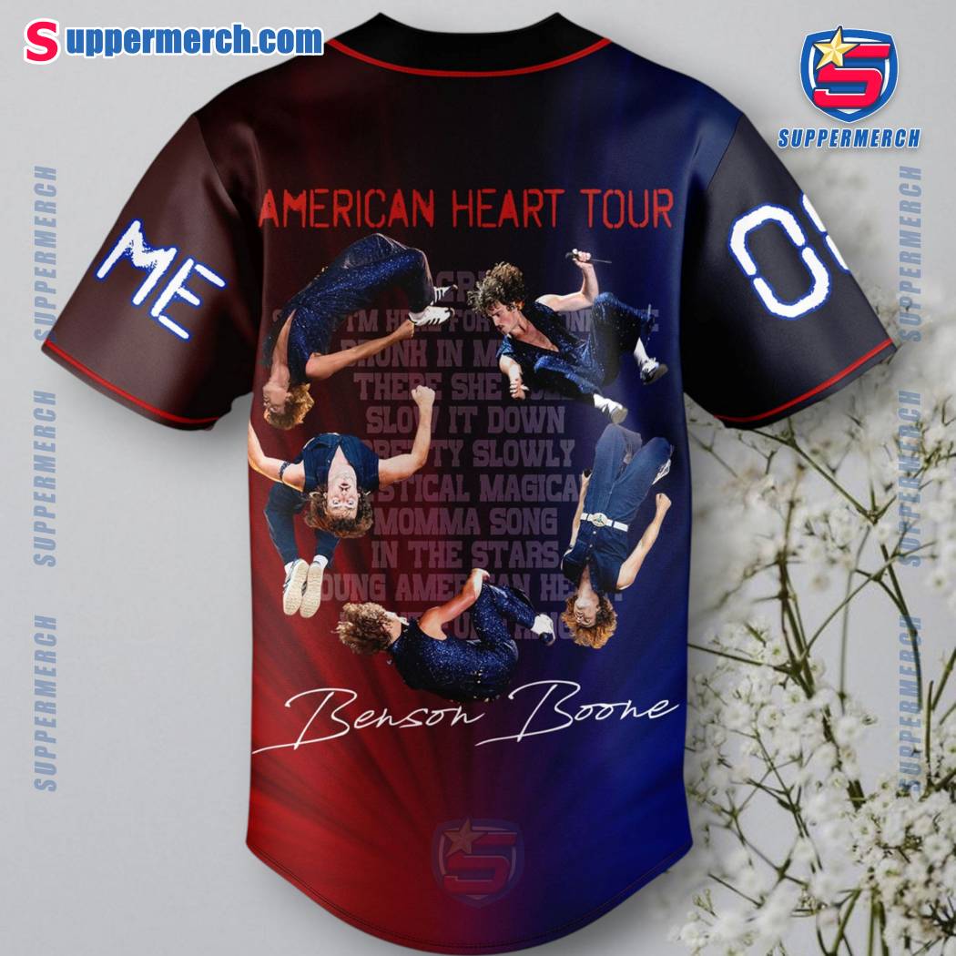 Benson Boone American Heart Tour Personalized Baseball Jersey-b A0Svhyu