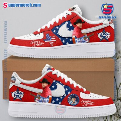 George Strait Music Legend Red Air Force Shoes kdwHGyc