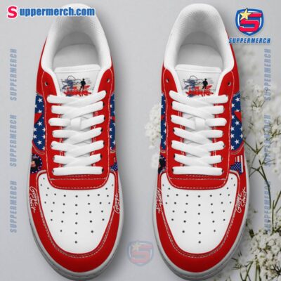 George Strait Music Legend Red Air Force Shoes-a h4mP9AE