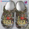 I Love Sza Heart Ladybug Camo Crocs p23udlw