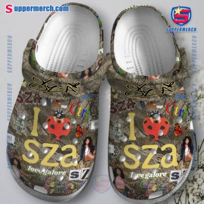 I Love Sza Heart Ladybug Camo Crocs p23udlw