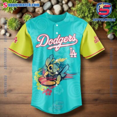 Lilo & Stitch Los Angeles Dodgers 626 Baseball Jersey-a RPncVEO
