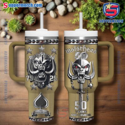 Motorhead 50 Years And Louder 40oz Tumbler With Handle YgQGV1s