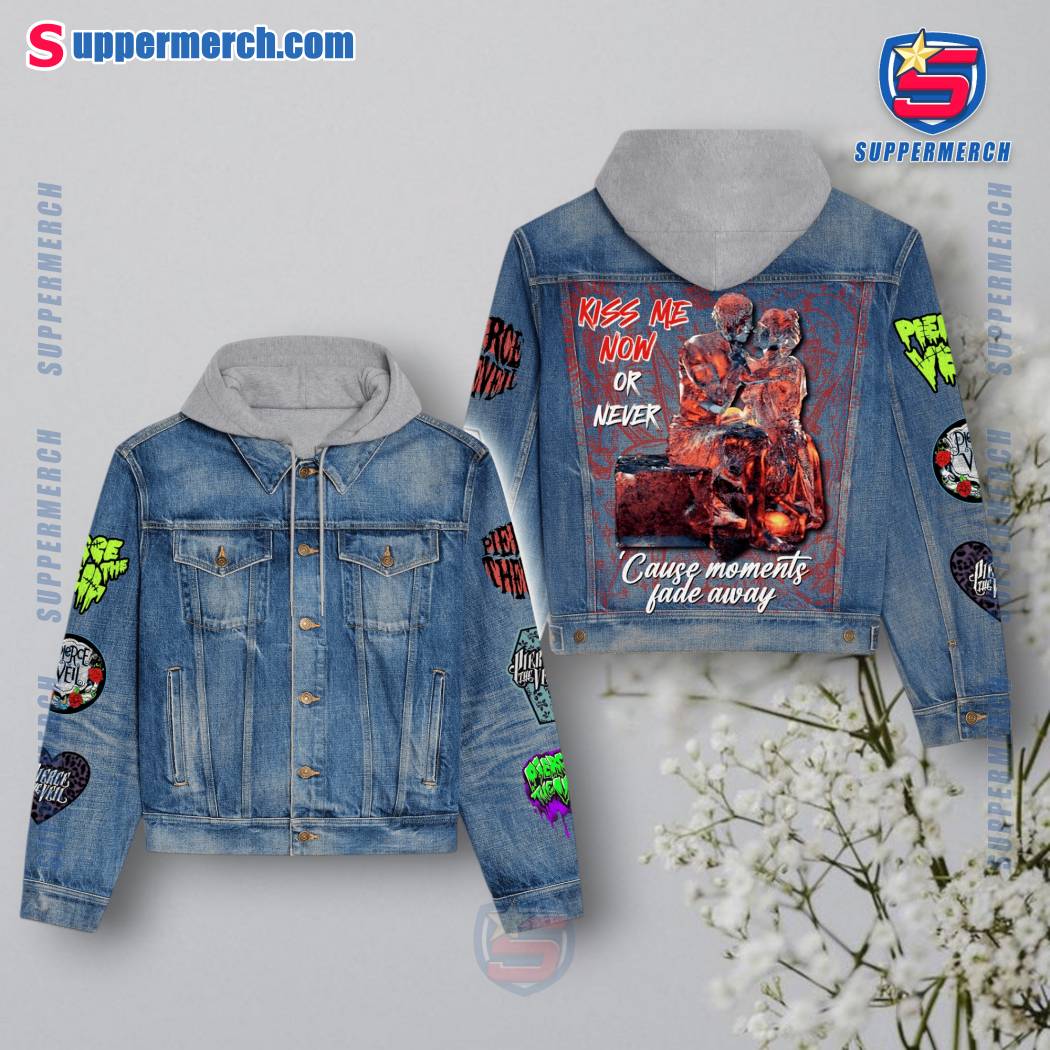 Pierce The Veil Kiss Me Now And Never 'cause Moments Fade Away Jean Hoodie Jacket mKvLPae