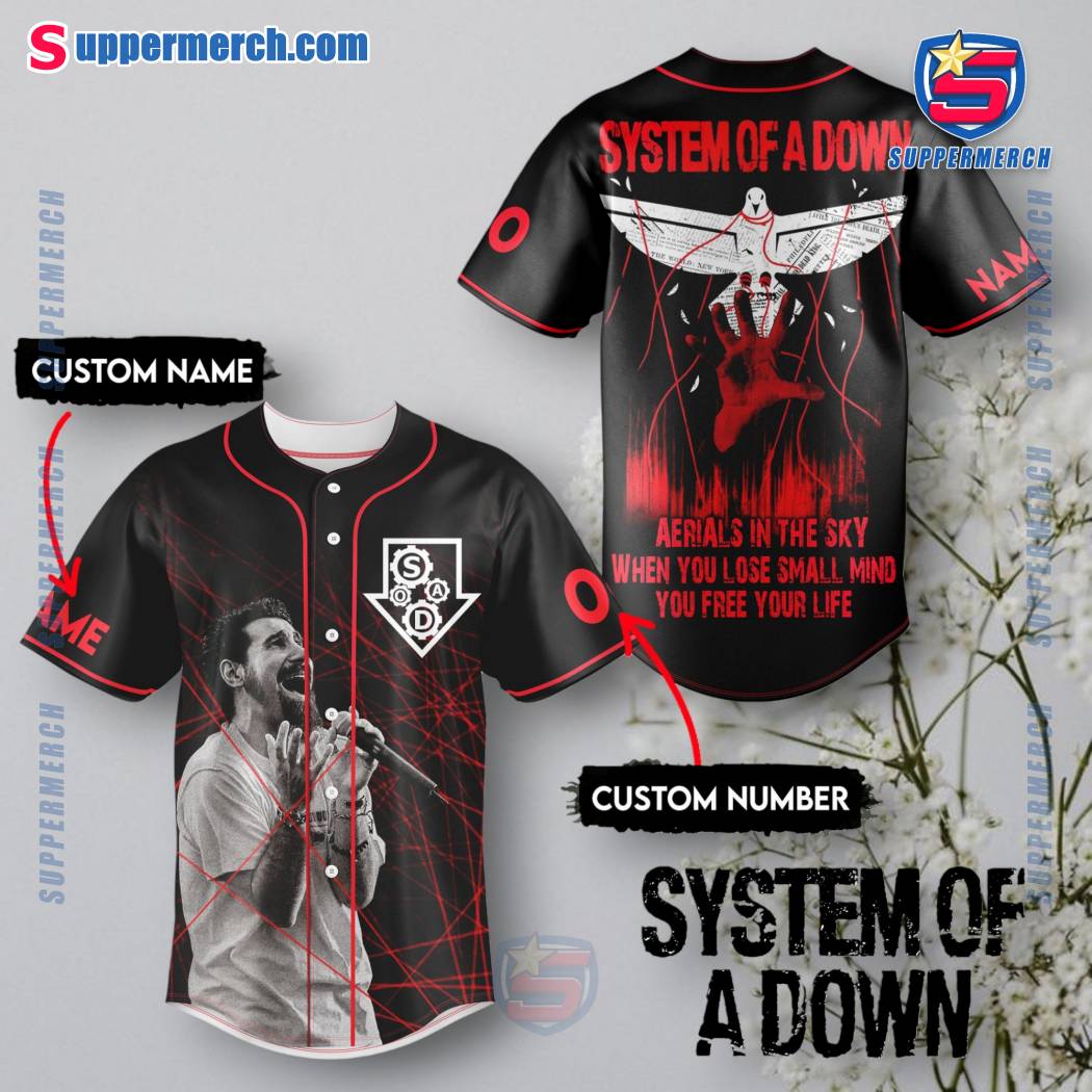 System Of A Down Aerials Personalized Baseball Jersey o9PmsYh