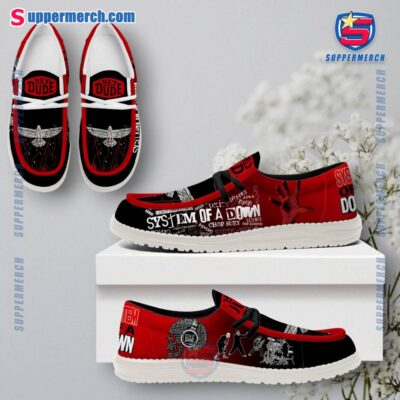 System Of A Down Skull Wearing Headphone Loafer Shoes LmHW7EO