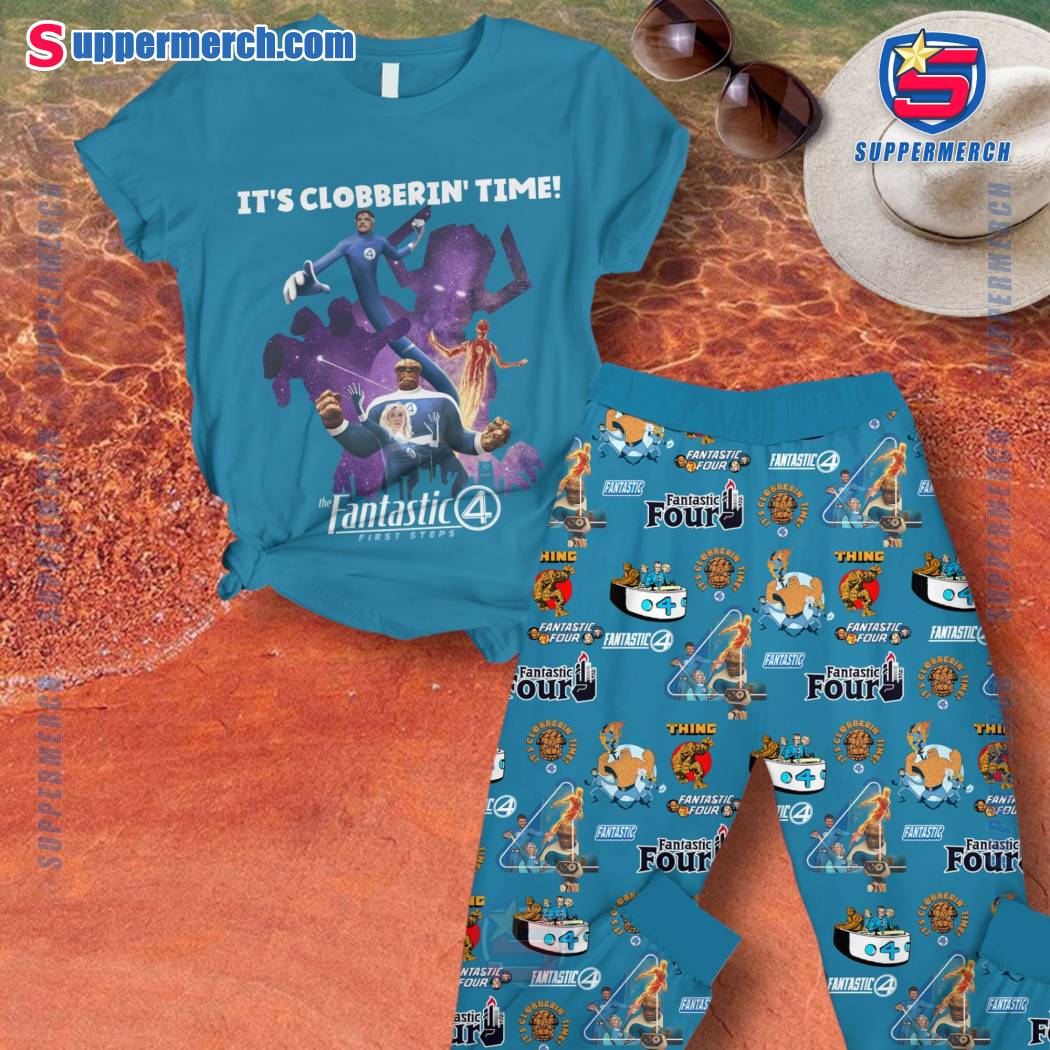 The Fantastic Four First Steps It's Clobberin' Time Pajamas Set 7lrj6OY