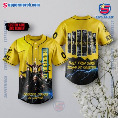 Thunderbolts Thunder Strikes In Silence Personalized Baseball Jersey cKMnG52