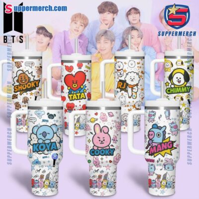BTS BT21 Characters 40oz Tumbler With Handle kJoUNYd