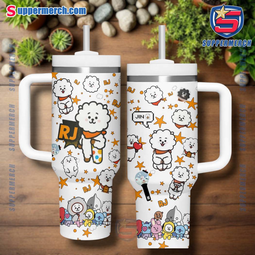 BTS BT21 Characters 40oz Tumbler With Handle-y CoYWEMI