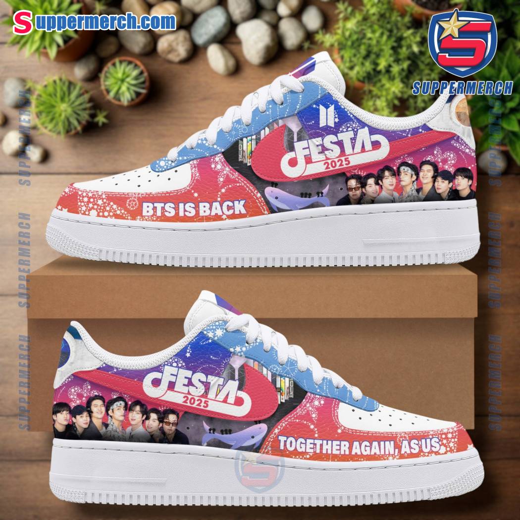 BTS Is Back Together Again As Us Festa 2025 Air Force Shoes cCyNXlv