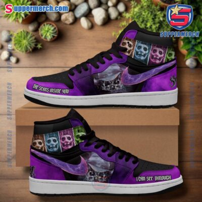 Ghost Band I Can See Through The Scars Inside You Air Jordan High Top Shoes RLrObIN
