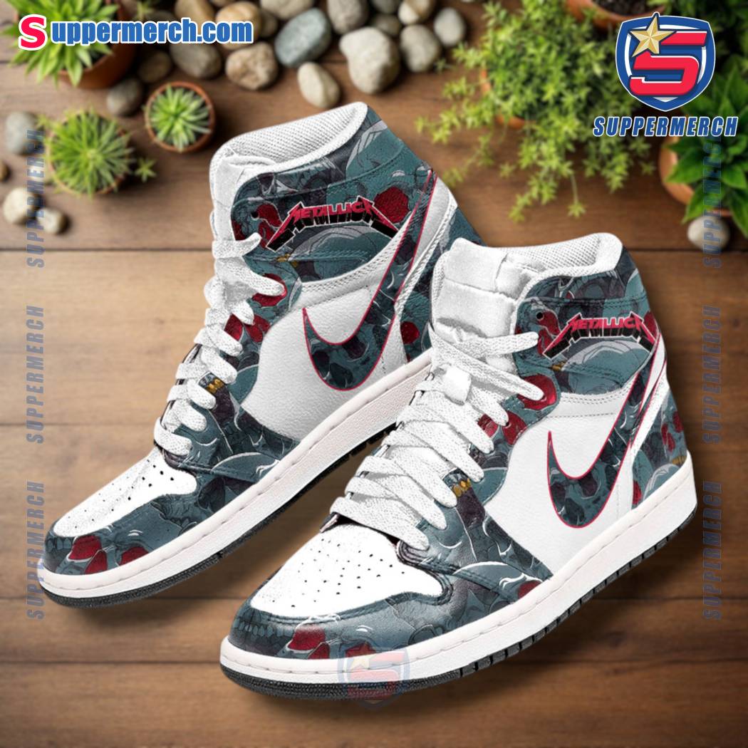 Metallica Skull Air Jordan High Top Shoes-a Uvm5fKd