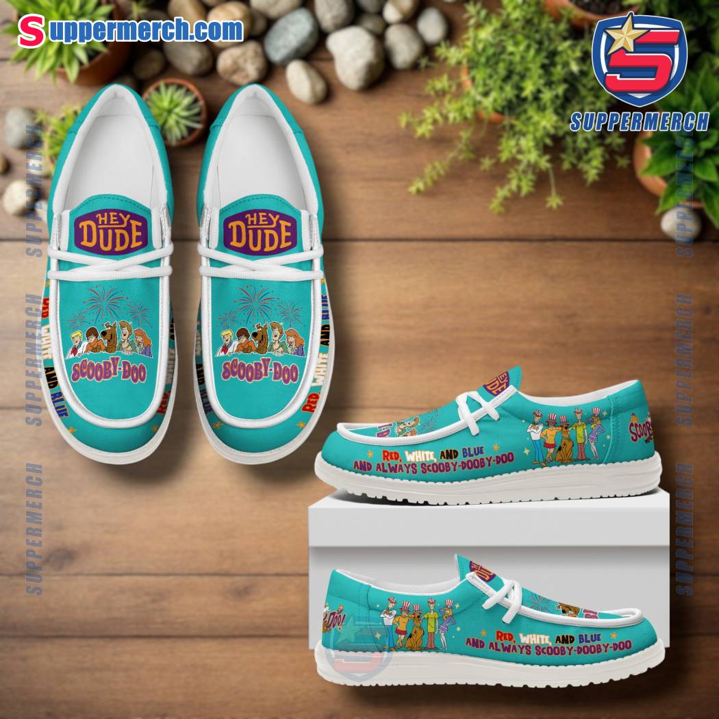 Red White And Blue And Always Scooby-dooby-doo Loafer Shoes u8Dpsra