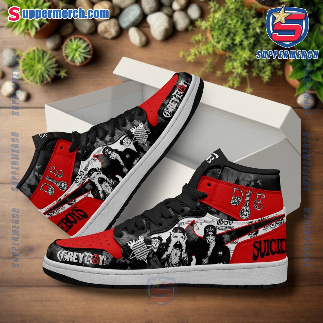 Suicideboys Greyday 2025 Die Black Red Air Jordan High Top Shoes-b A3MsZgG