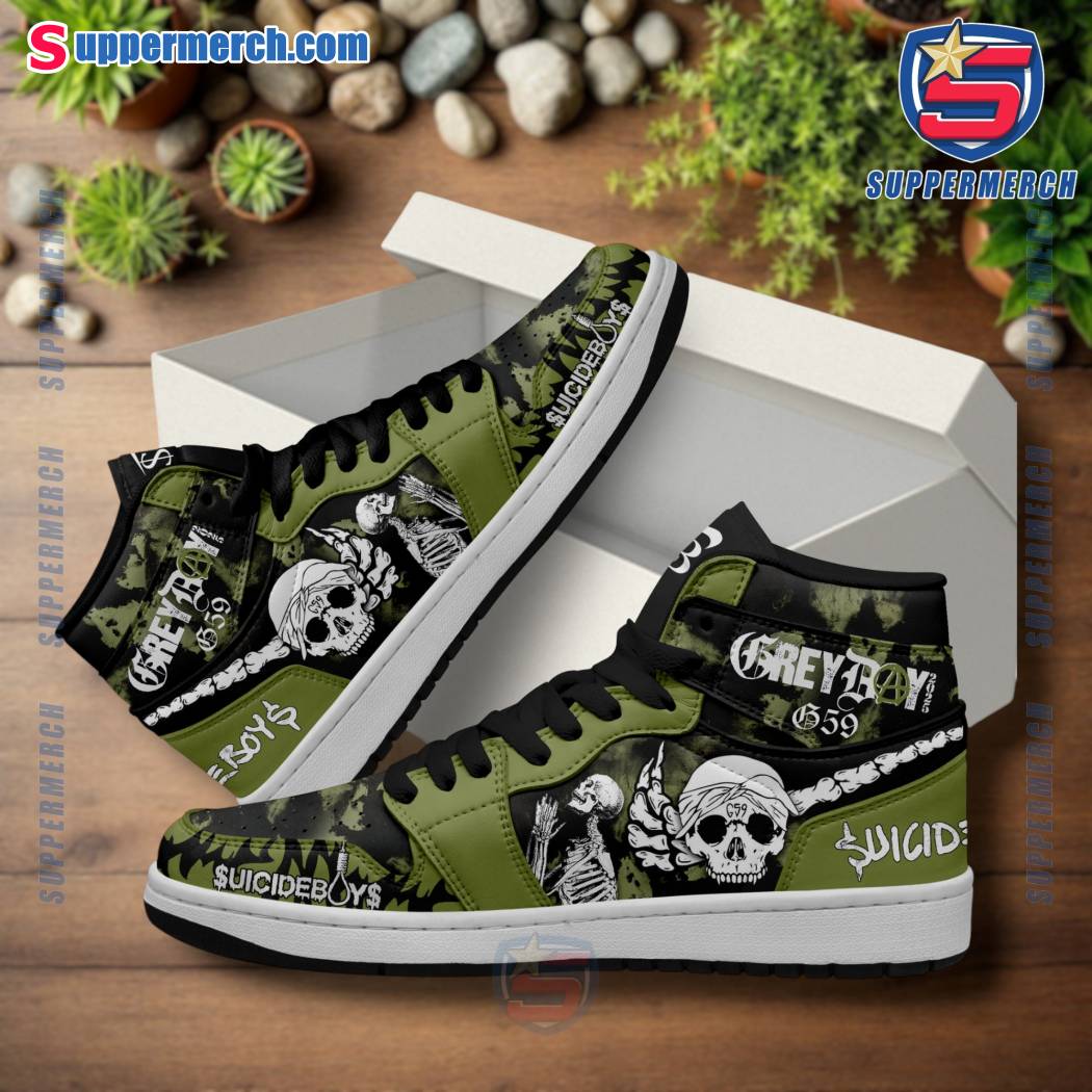 Suicideboys Greyday G59 Skull Air Jordan High Top Shoes-a WLBtfms