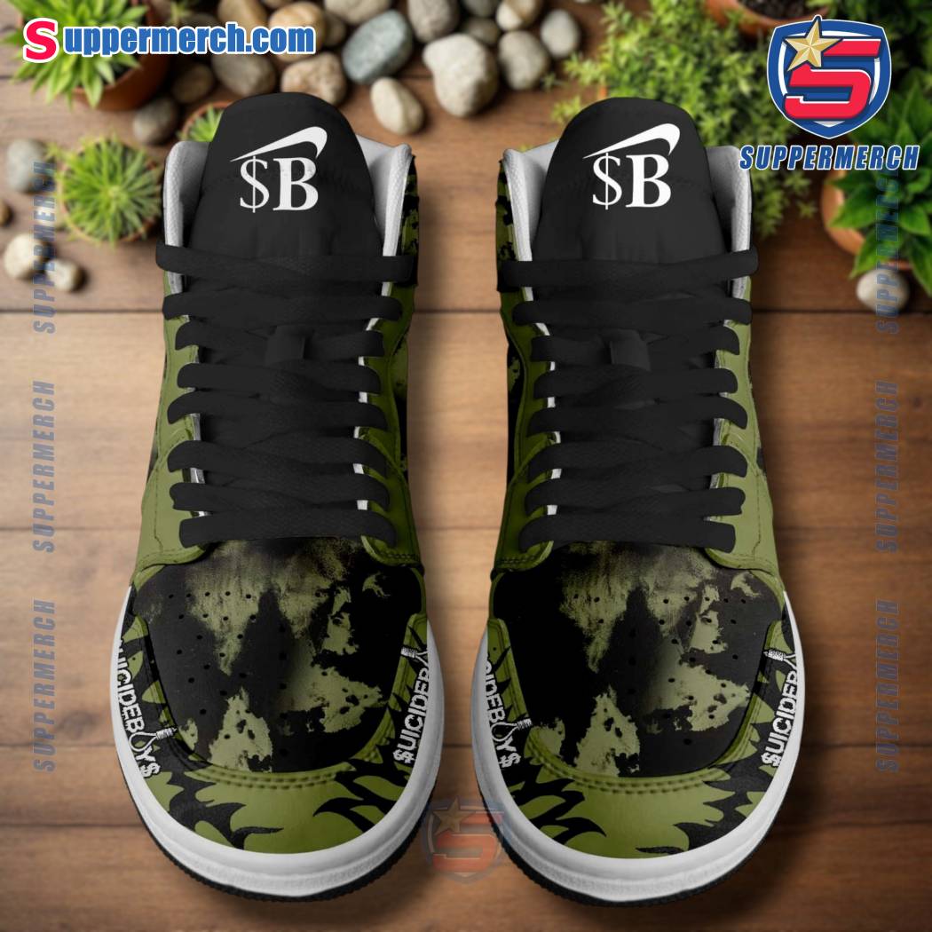 Suicideboys Greyday G59 Skull Air Jordan High Top Shoes-b hBPV12M