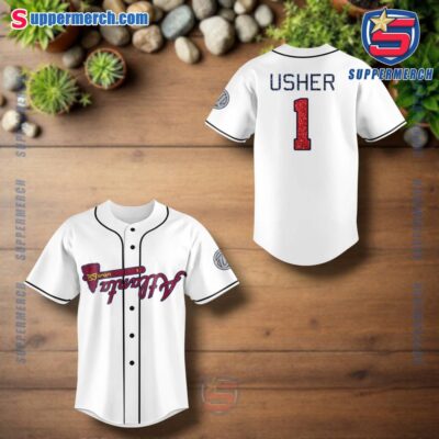 Usher Atlanta Braves Baseball Jersey-a Uh4uaNF